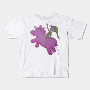 The pink ballon "Funicorn" Kids T-Shirt